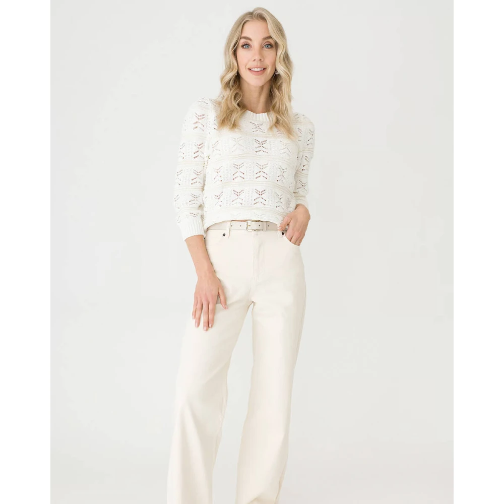 Anna Van Toor Stijlvolle Pullover voor Vrouwen Beige Dames
