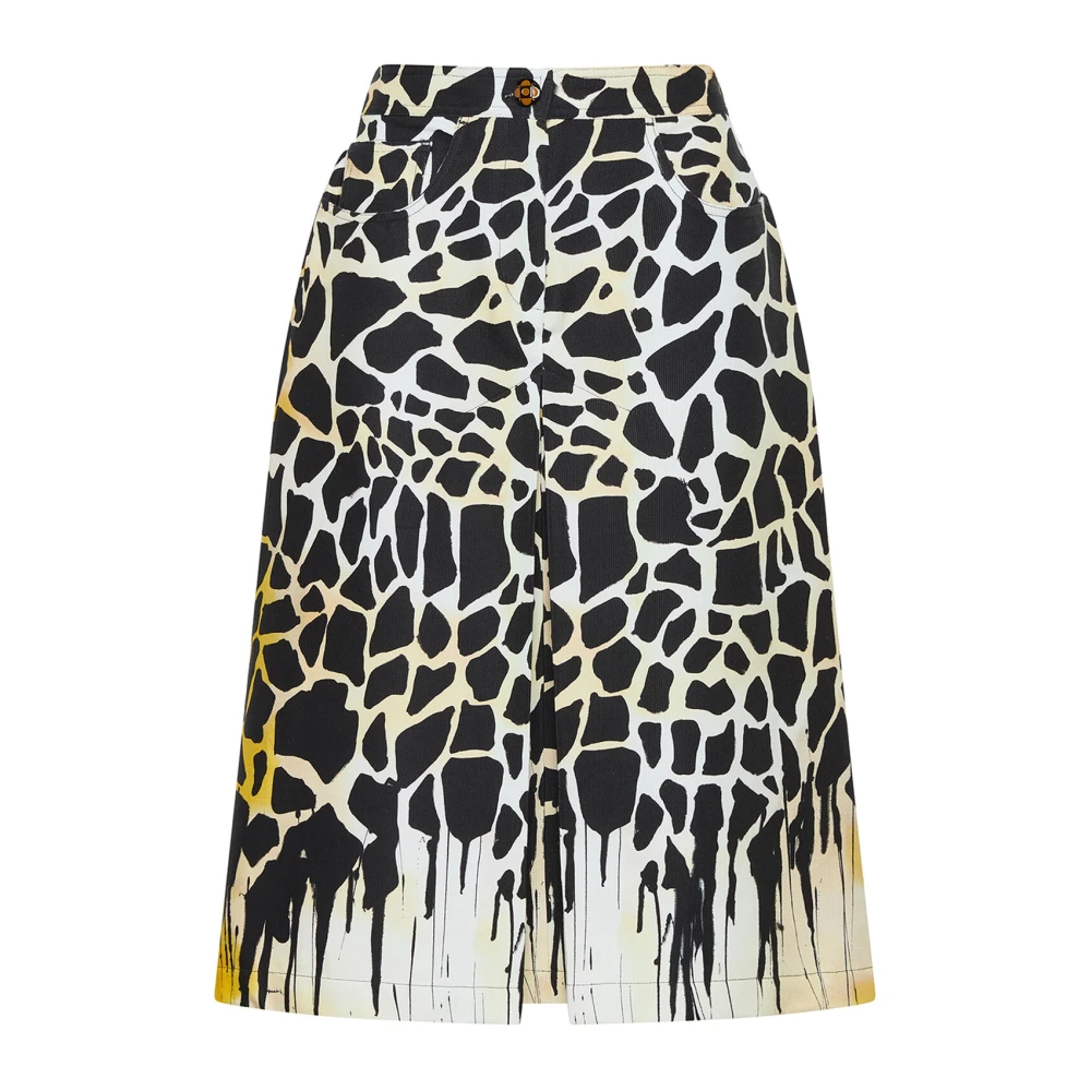 Maliparmi Women's Multicolor Midi Skirts, S, Giraffe Skirt