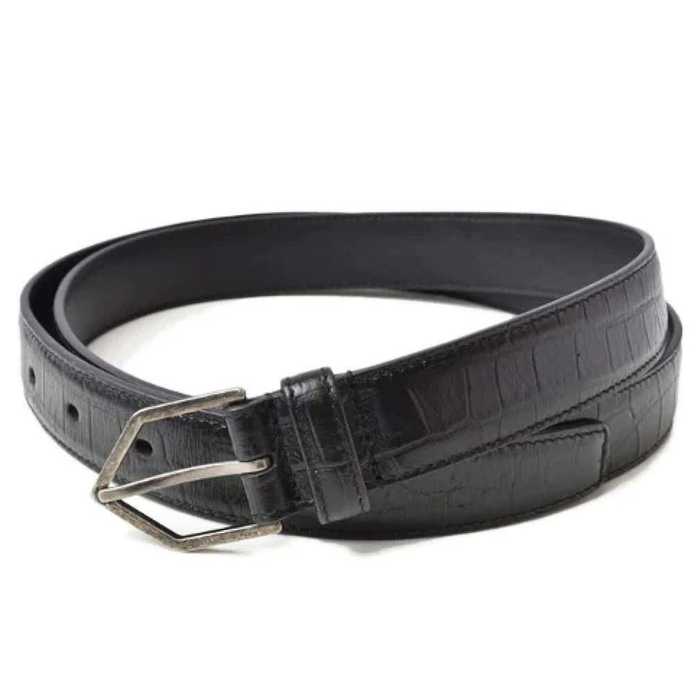 Yves Saint Laurent Vintage Pre-owned Leather belts Black Heren