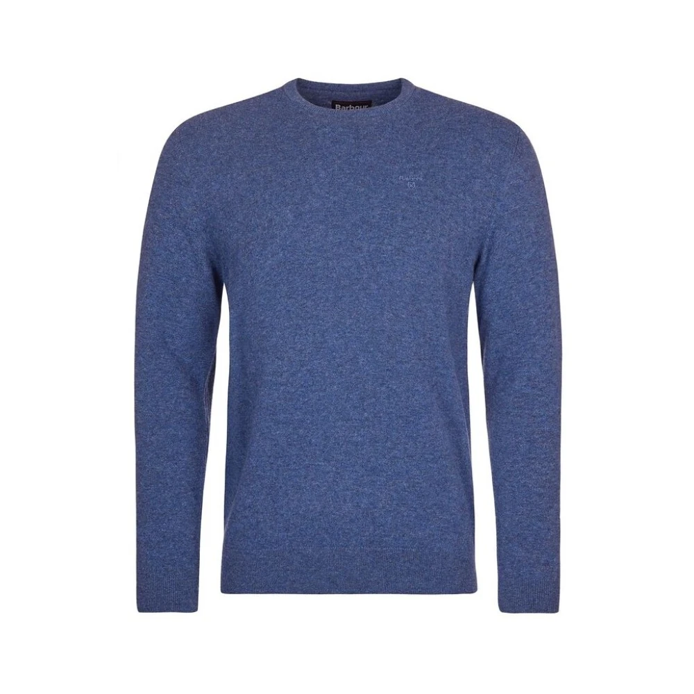 Barbour Zachte Lamswollen Trui met Ronde Hals Blue Heren