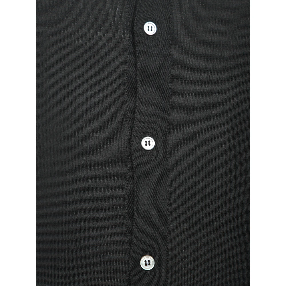 Dell'oglio Zwarte Shirt voor Mannen Black Heren