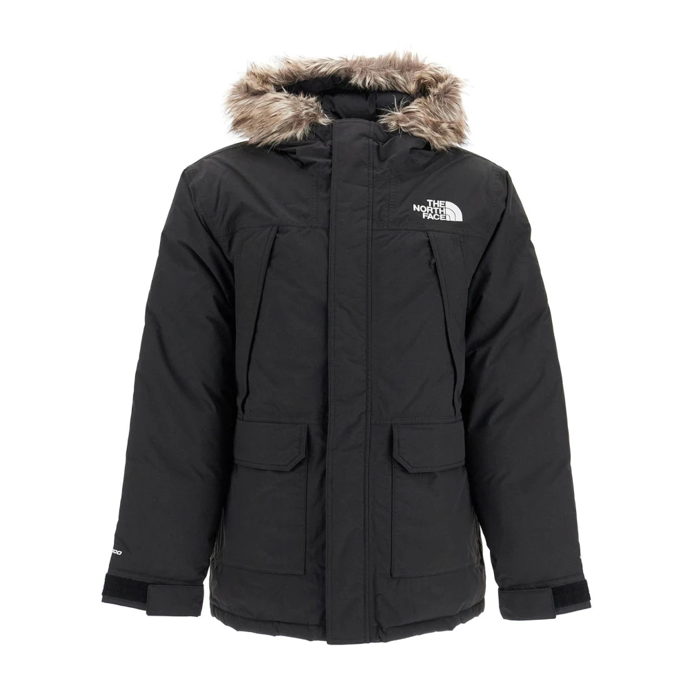 The North Face Waterdichte Gewatteerde Parka met Nepbont Black Heren