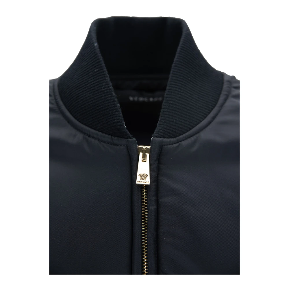 Versace Dames Rits Jas Ribboord Black Dames