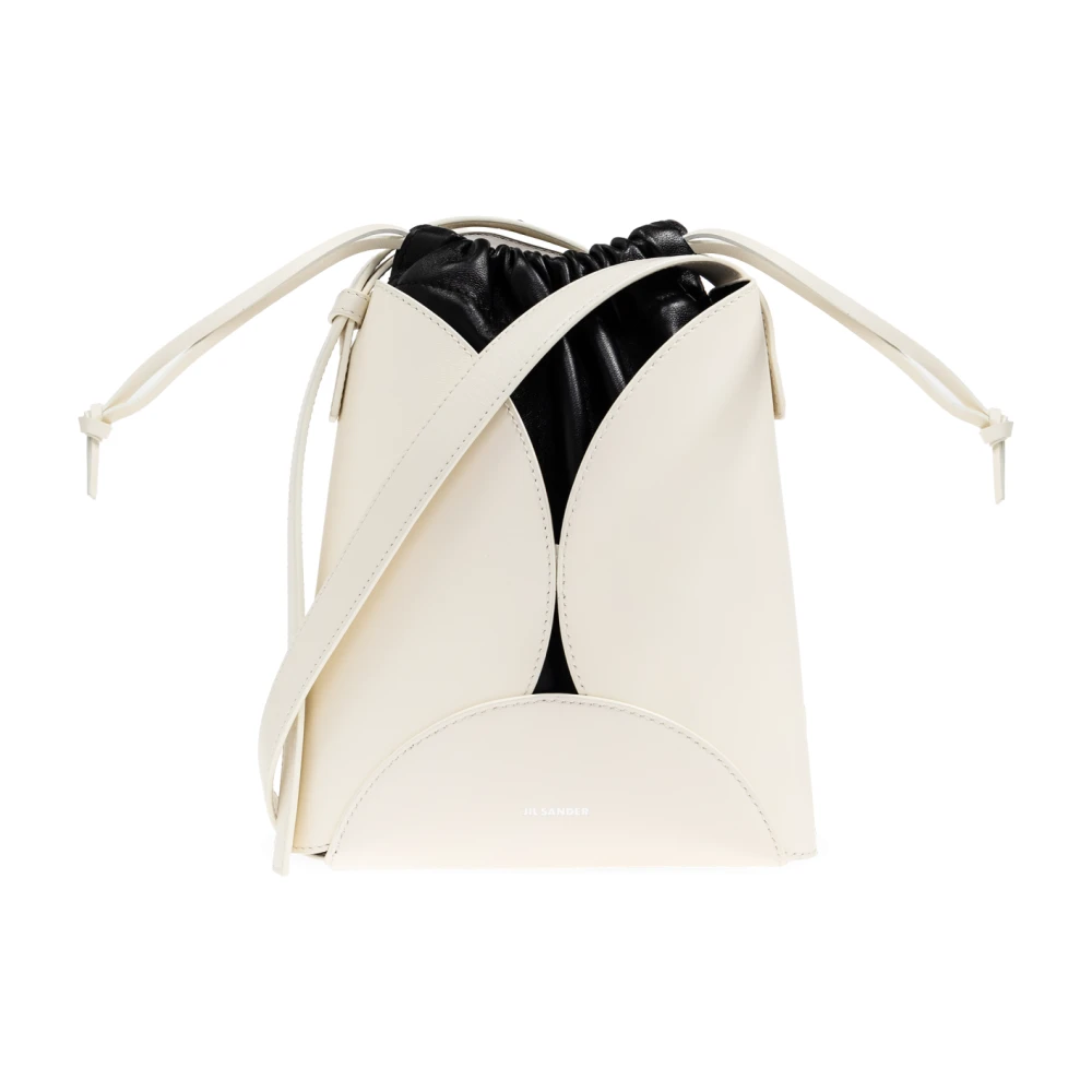 Jil Sander Women's Beige Curve Crossbody Bag - Cross Body Bags - One Size - Bags