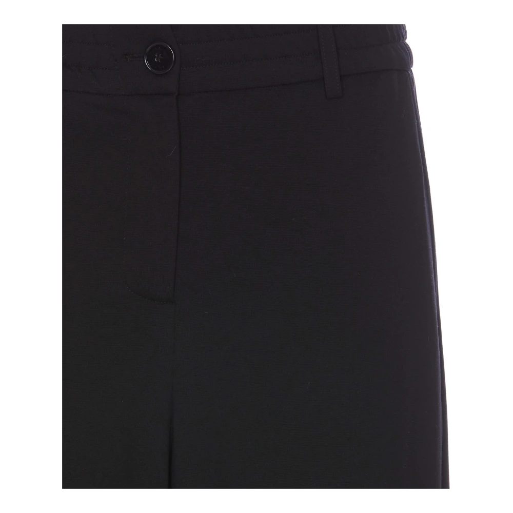 PATRIZIA PEPE Zwarte elastische broek met zakken Black Dames
