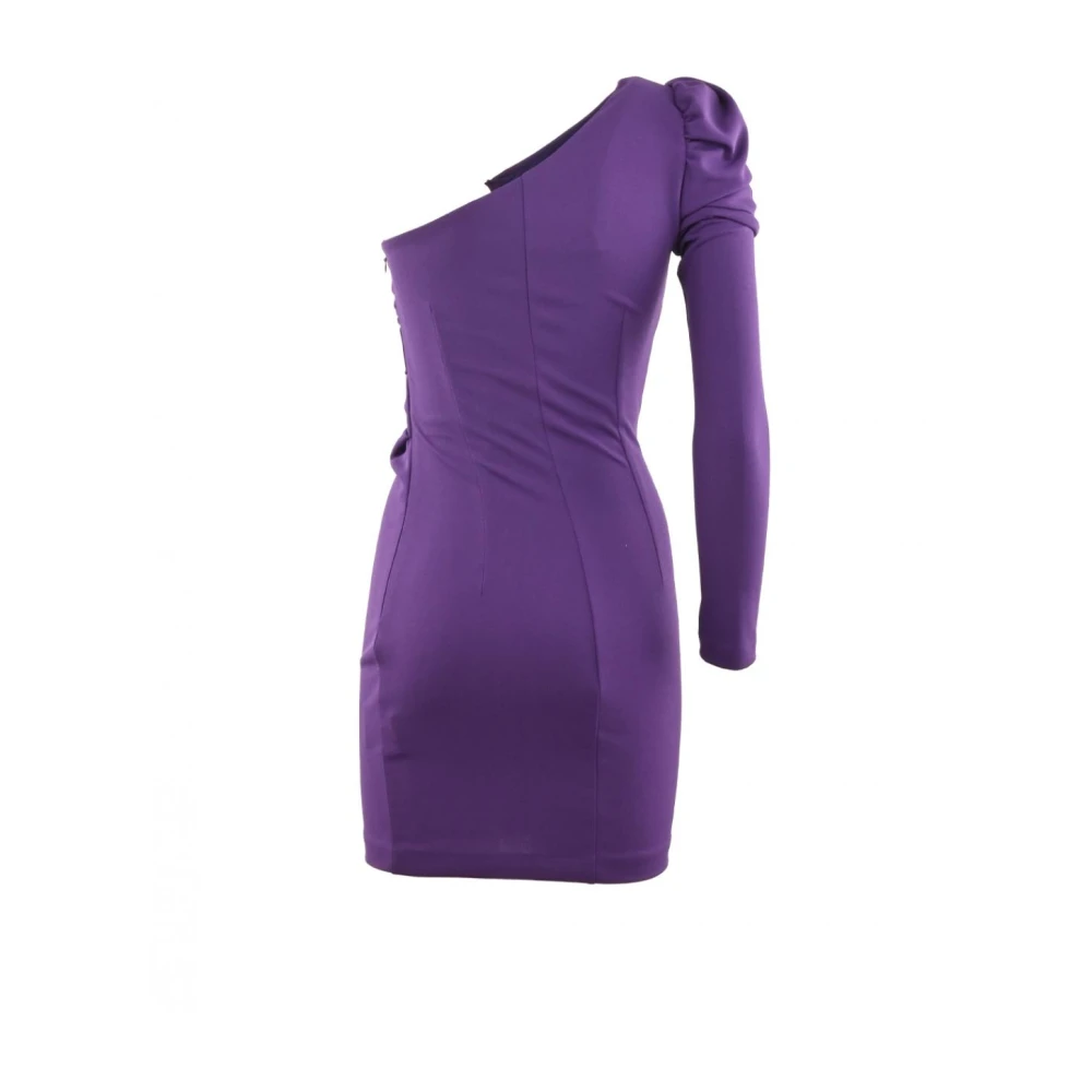 Aniye By Korte Eén-Schouder Polyester Jurk Purple Dames