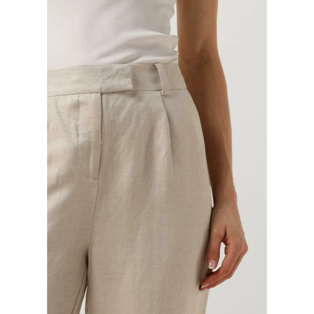 Minus Stijlvolle Auguste Broek Beige Dames