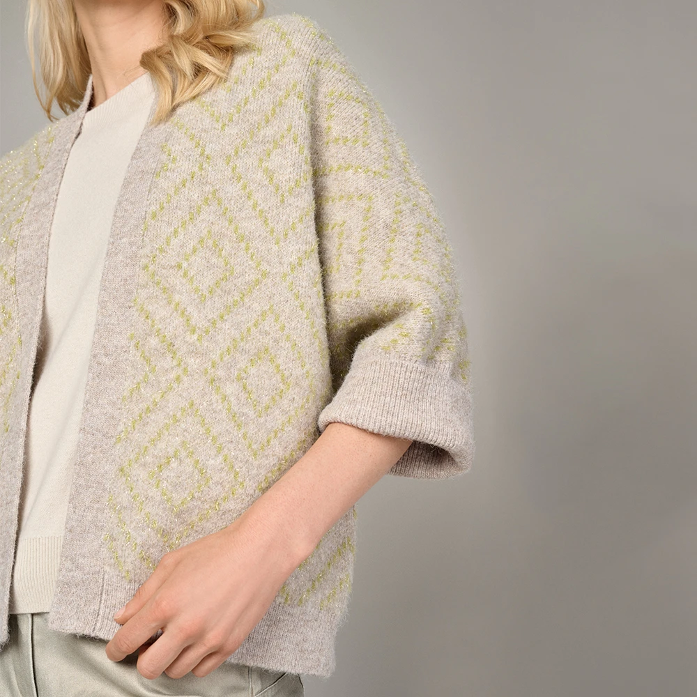 Marie Méro Beige Sprankelend Detail Vest Beige Dames