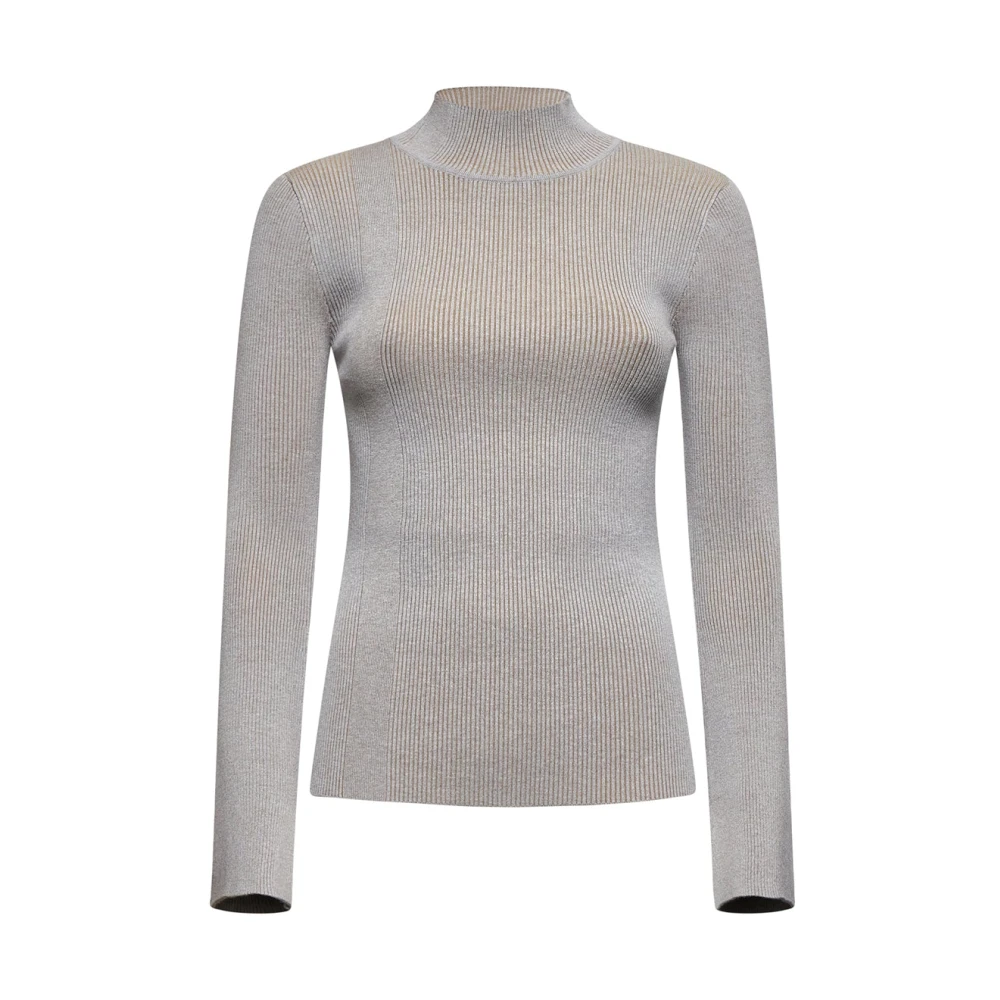 Silvian Heach Femme Gris Pulls, Taille: 40 Fr Pull À Col Roulé Côtelé