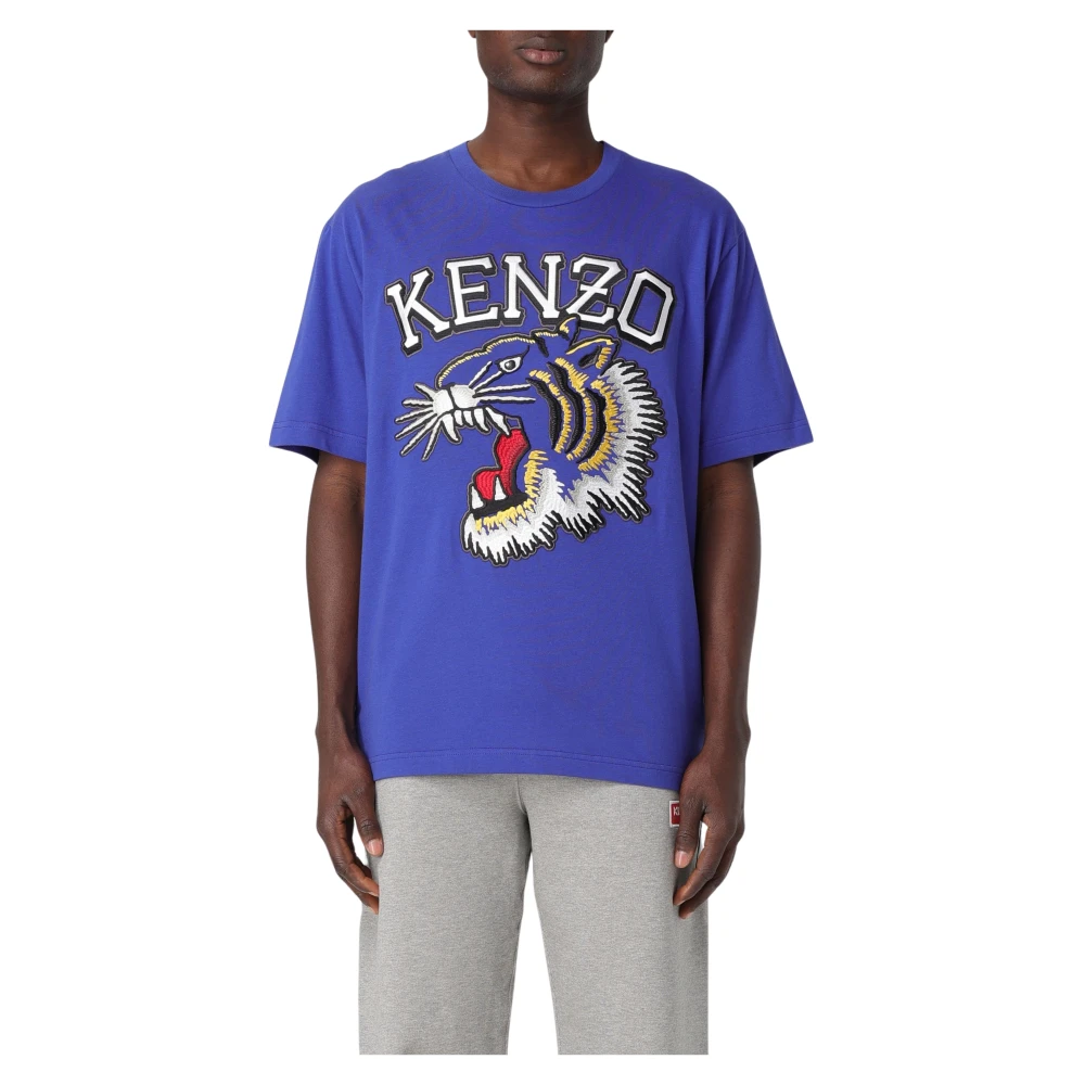 Kenzo Blauwe T-shirts en Polos van Paris Blue Heren
