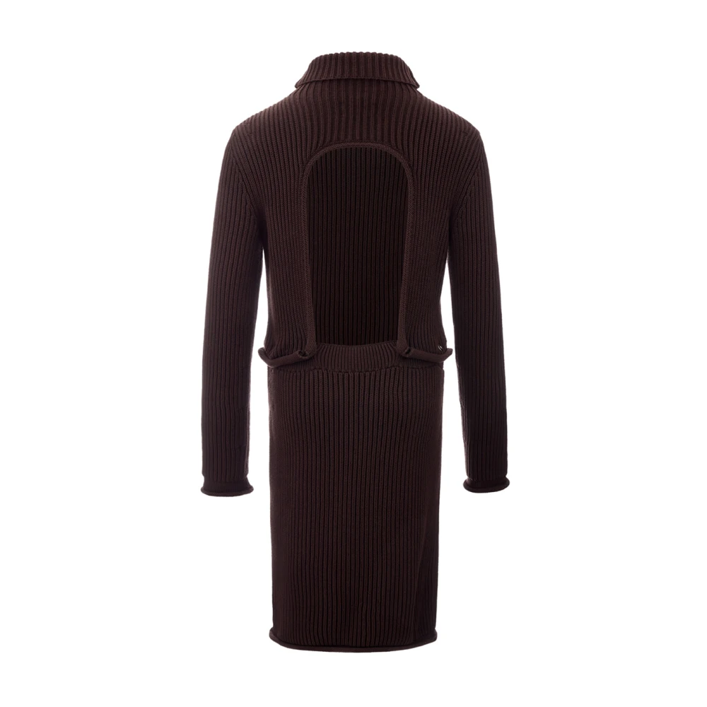 Bottega Veneta Chunky Cotton Ribbed Dress Brown Dames