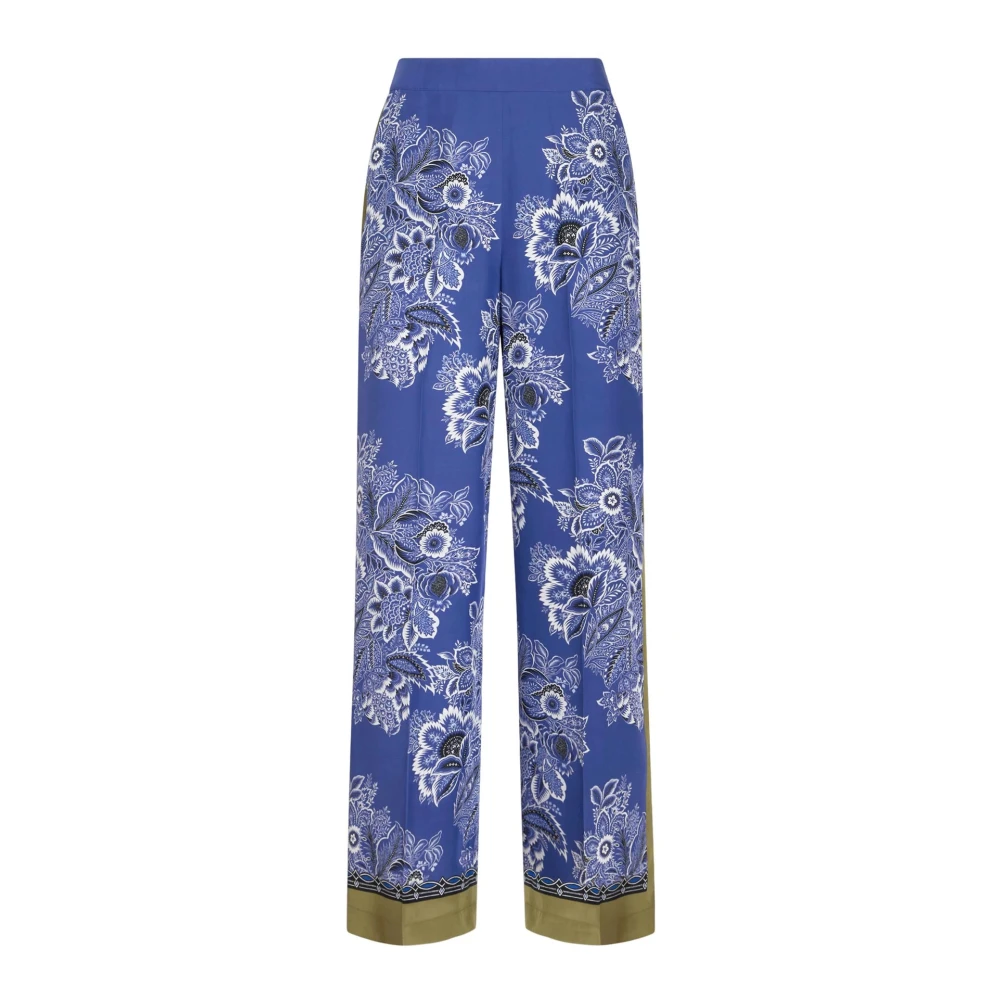 ETRO Straight Trousers Blue Dames