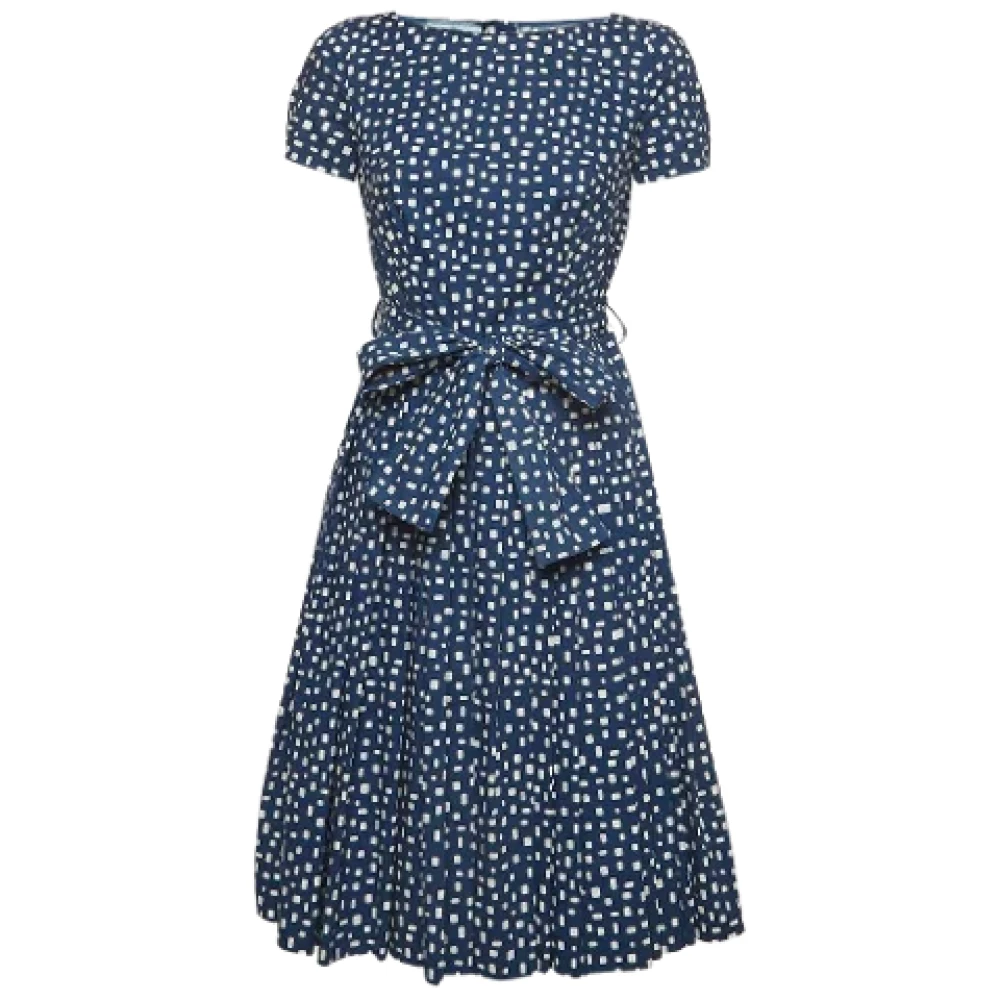 Prada Vintage Pre-owned Cotton dresses Blue Dames