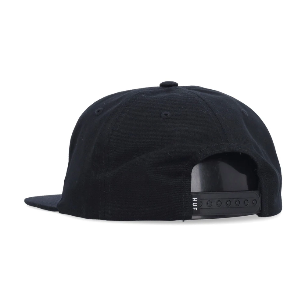 HUF Zwarte Flat Visor Cap Snapback Set Black Heren