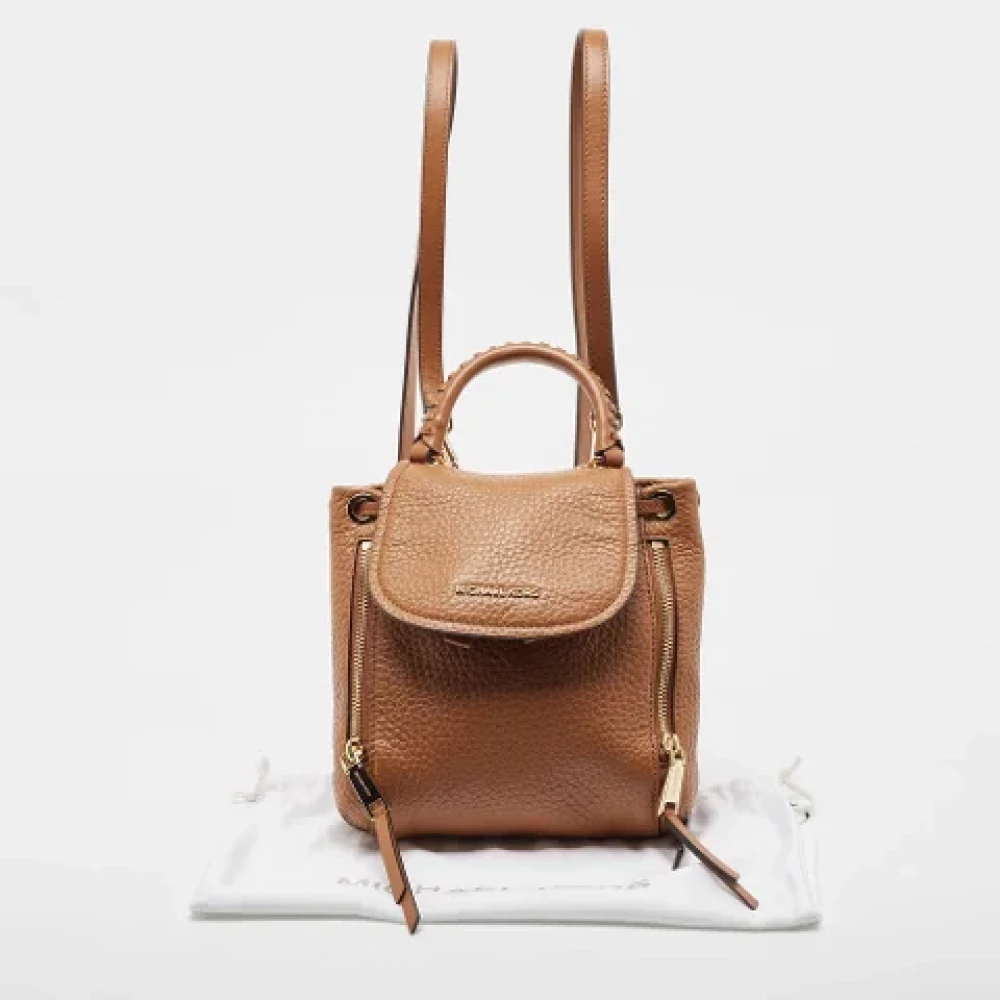 Michael Kors Pre-owned Leather backpacks Brown Dames