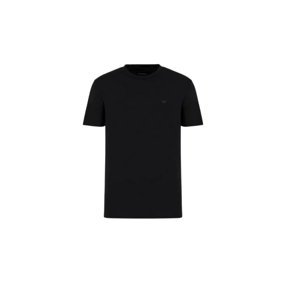 Emporio Armani Essentiële Piman Katoen T-Shirt Black Heren