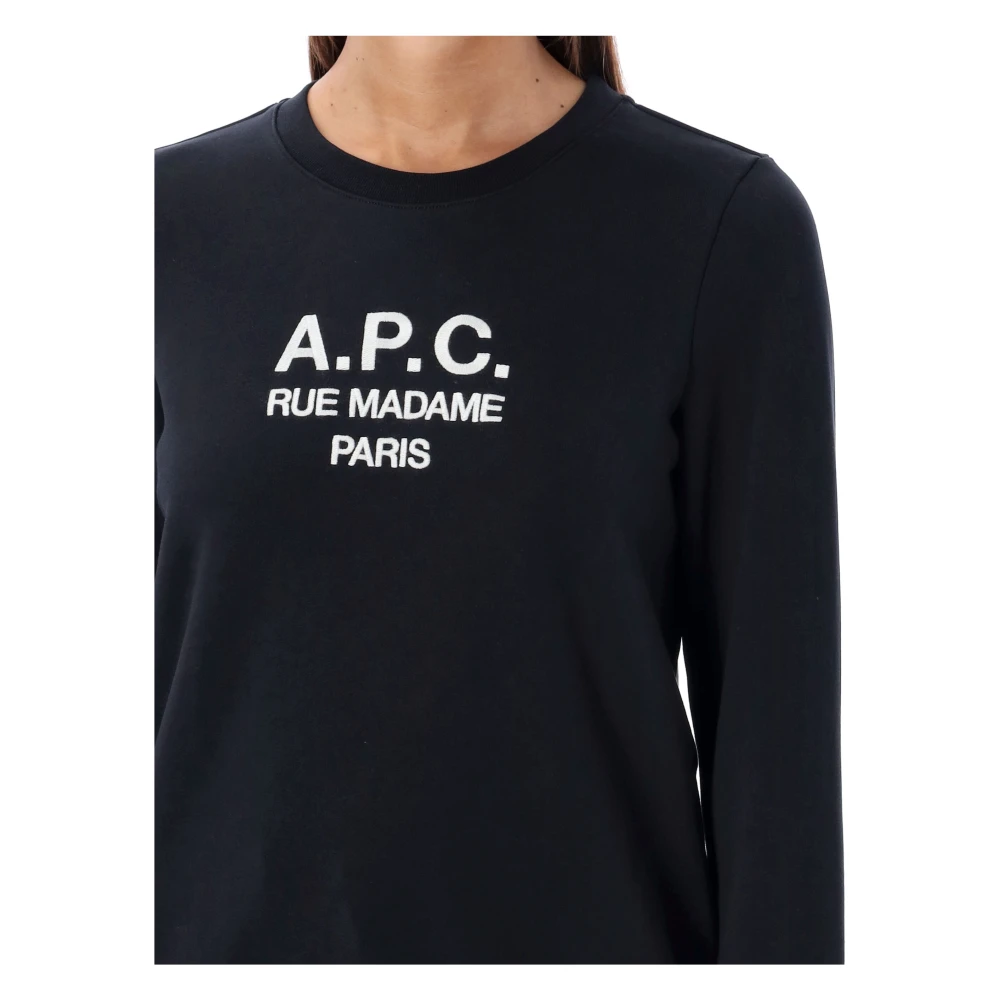 A.p.c. Elegante Sweatshirt voor Moderne Vrouwen Black Dames