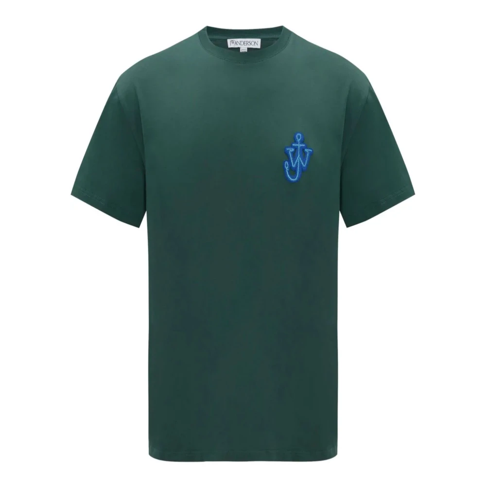 JW Anderson Groene Katoenen T-shirt met JWA Logo Green Heren