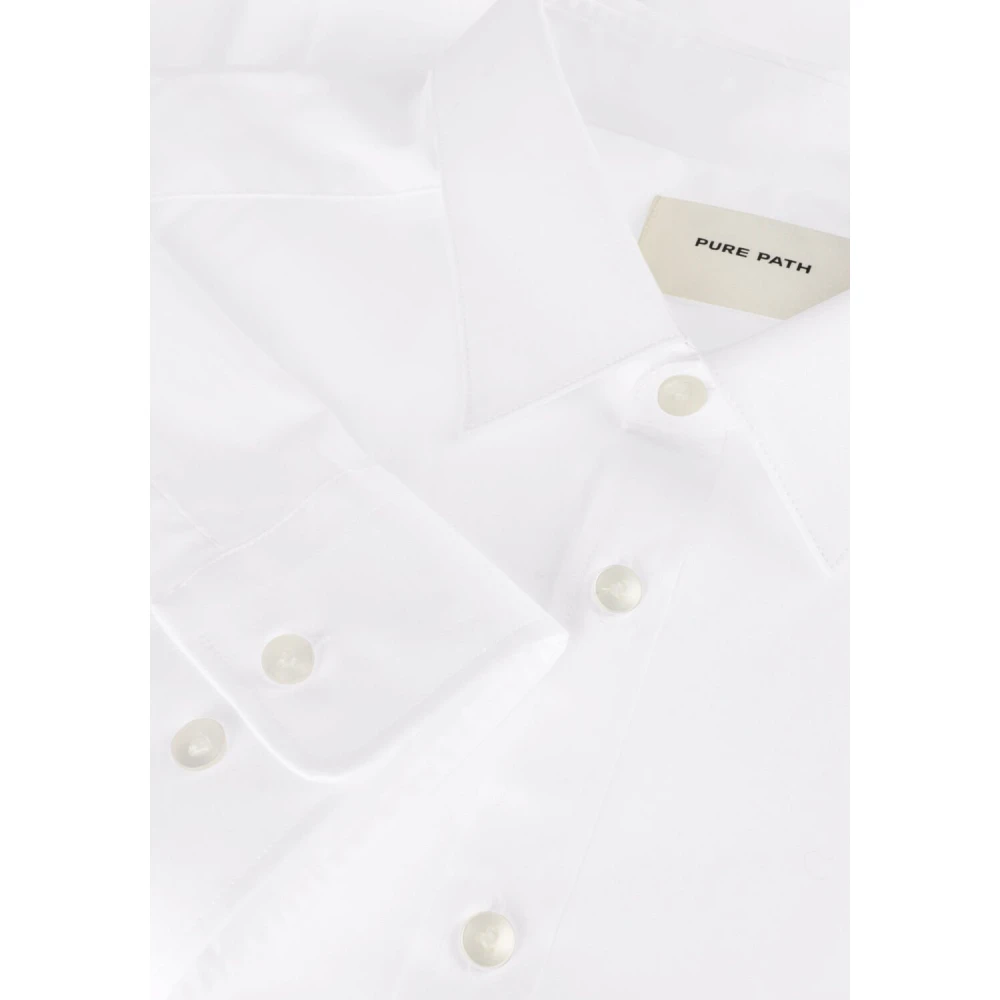 Pure Path Casual Essential Shirt Wit White Heren