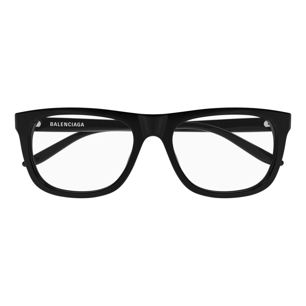 Balenciaga Unisex Black Rectangular Optical Frame - Glasses - 56 Mm - Accessories