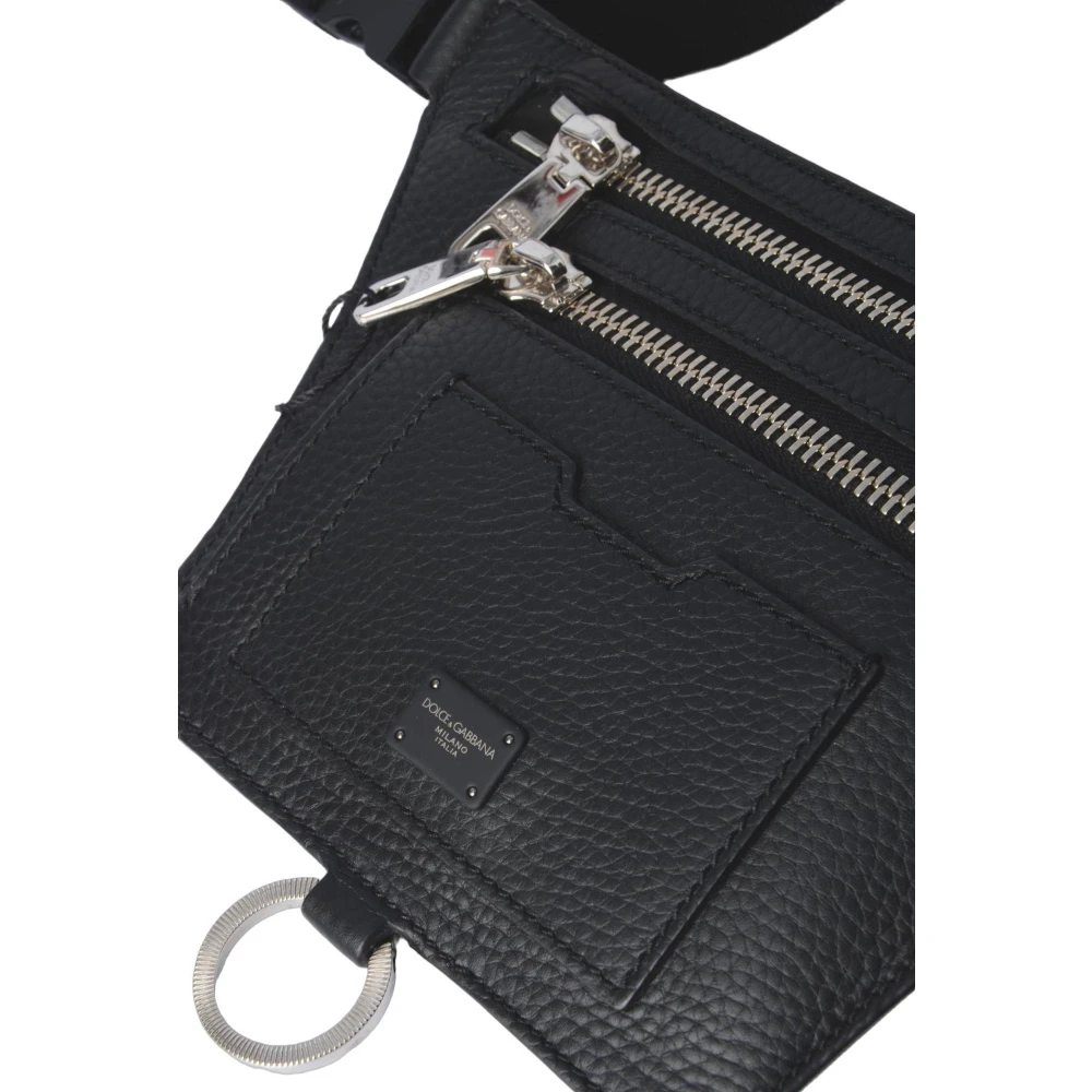Dolce & Gabbana Heren Kleine Leren Tas Black Heren