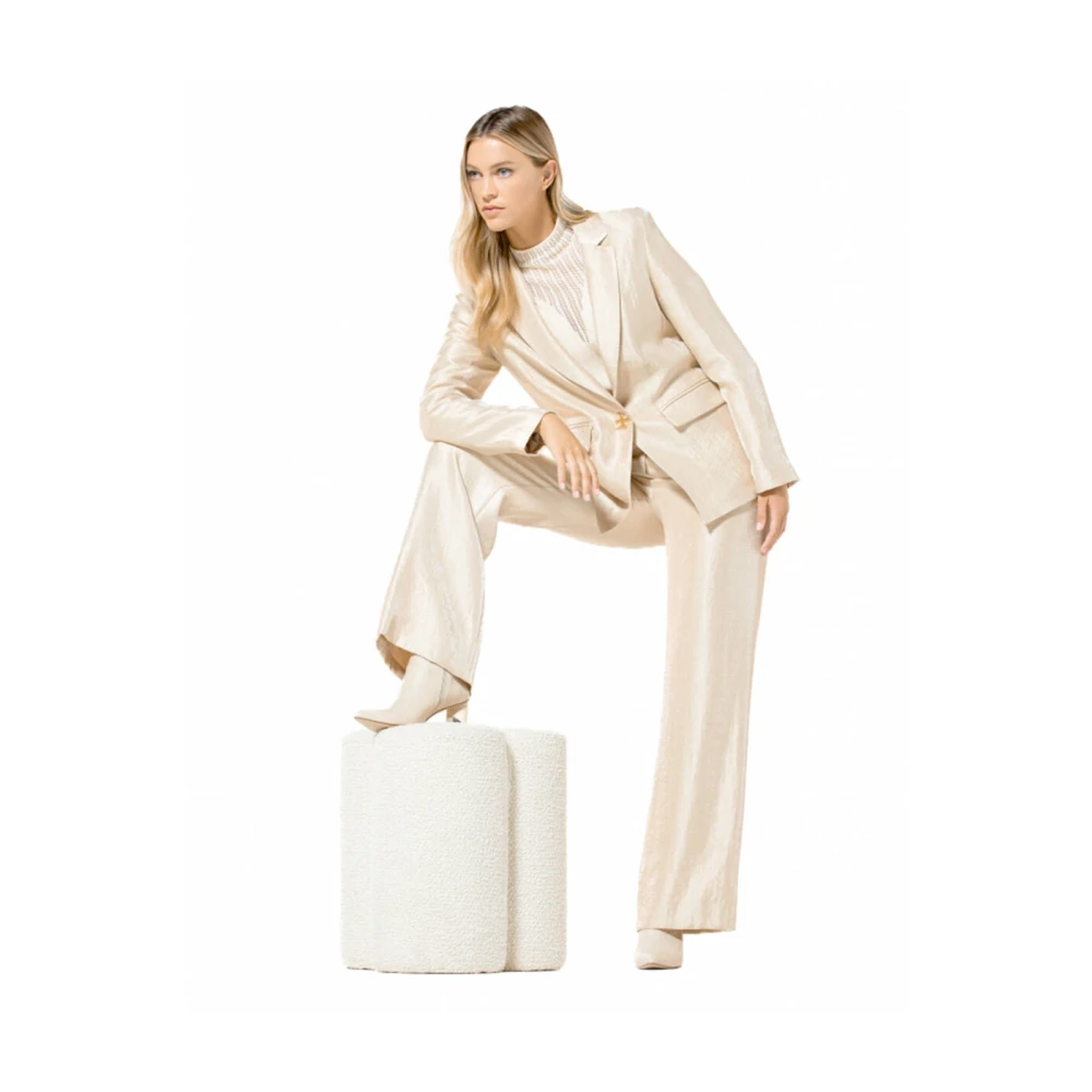 Caroline Biss Elegante Blazer voor Vrouwen Beige Dames