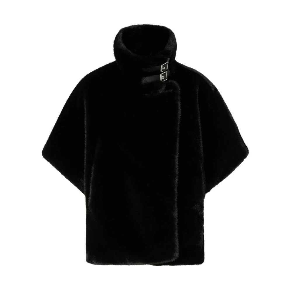 Pinko Women's Black Comodino Cappa - Faux Fur & Shearling Jackets - S - Jackets