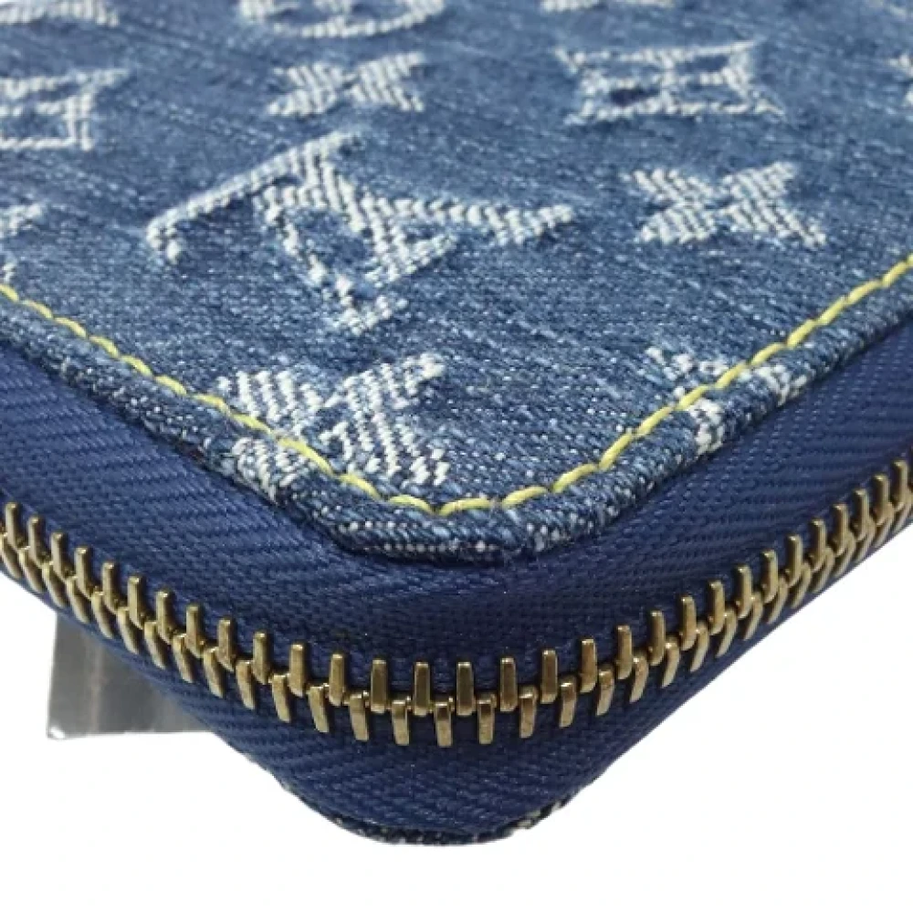 Louis Vuitton Vintage Pre-owned Denim wallets Blue Dames