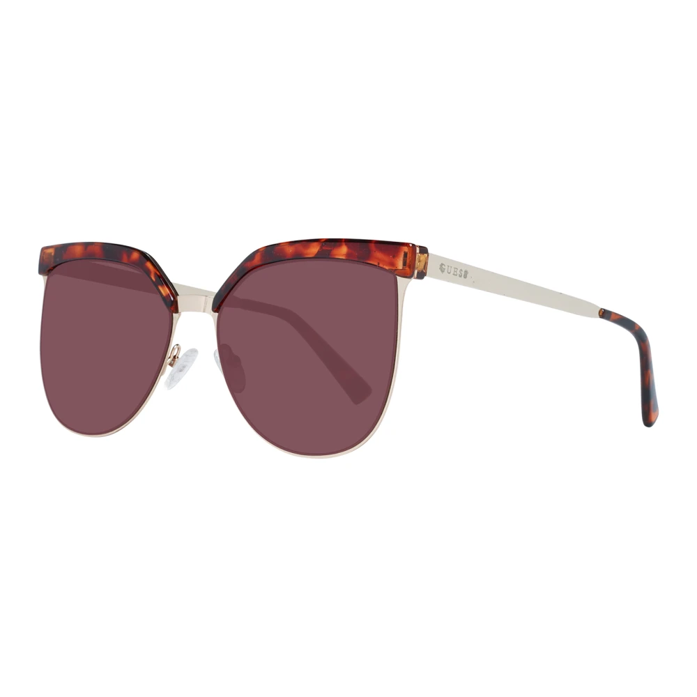 Guess Roségouden Ovale Zonnebril voor Dames Brown Dames