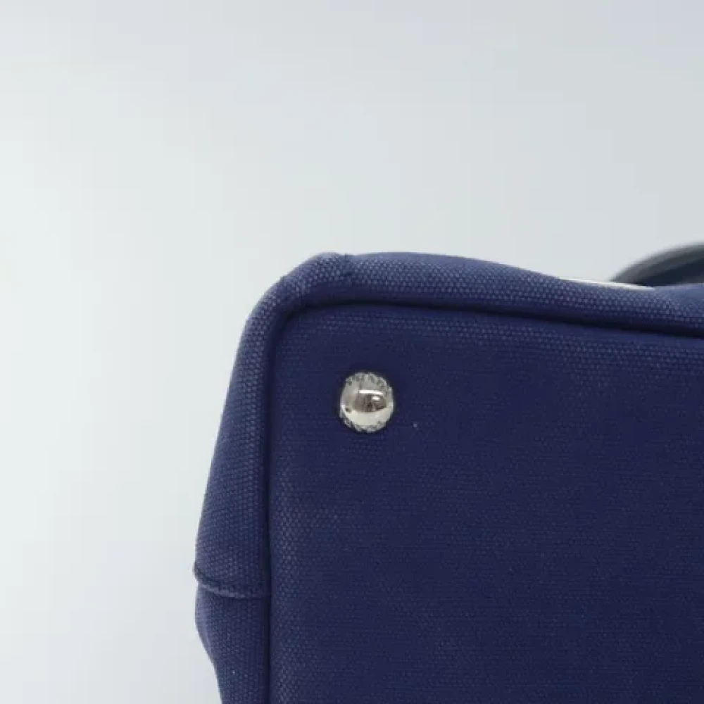 Prada Vintage Pre-owned Canvas prada-bags Blue Dames