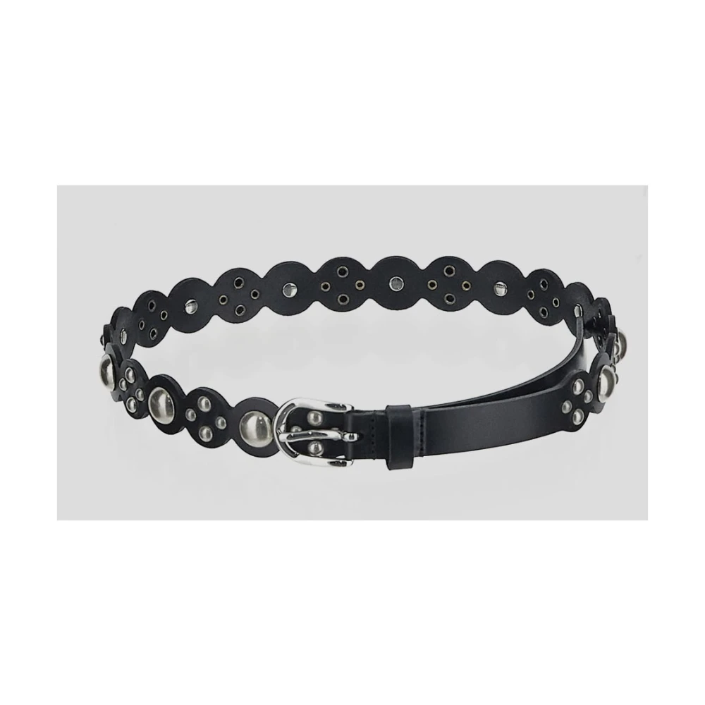 Isabel marant Leren Riem Sgiavi Black Dames