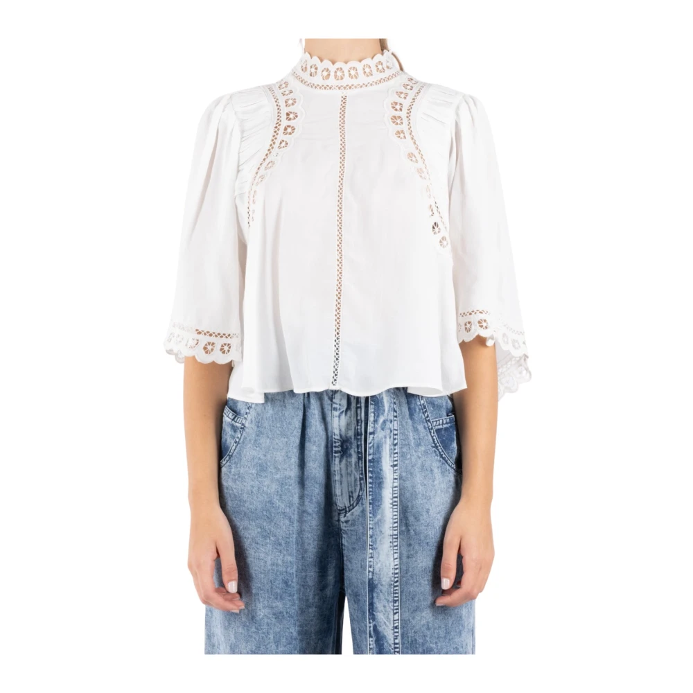 Isabel Marant Étoile Witte Blouse Top Enoha White Dames