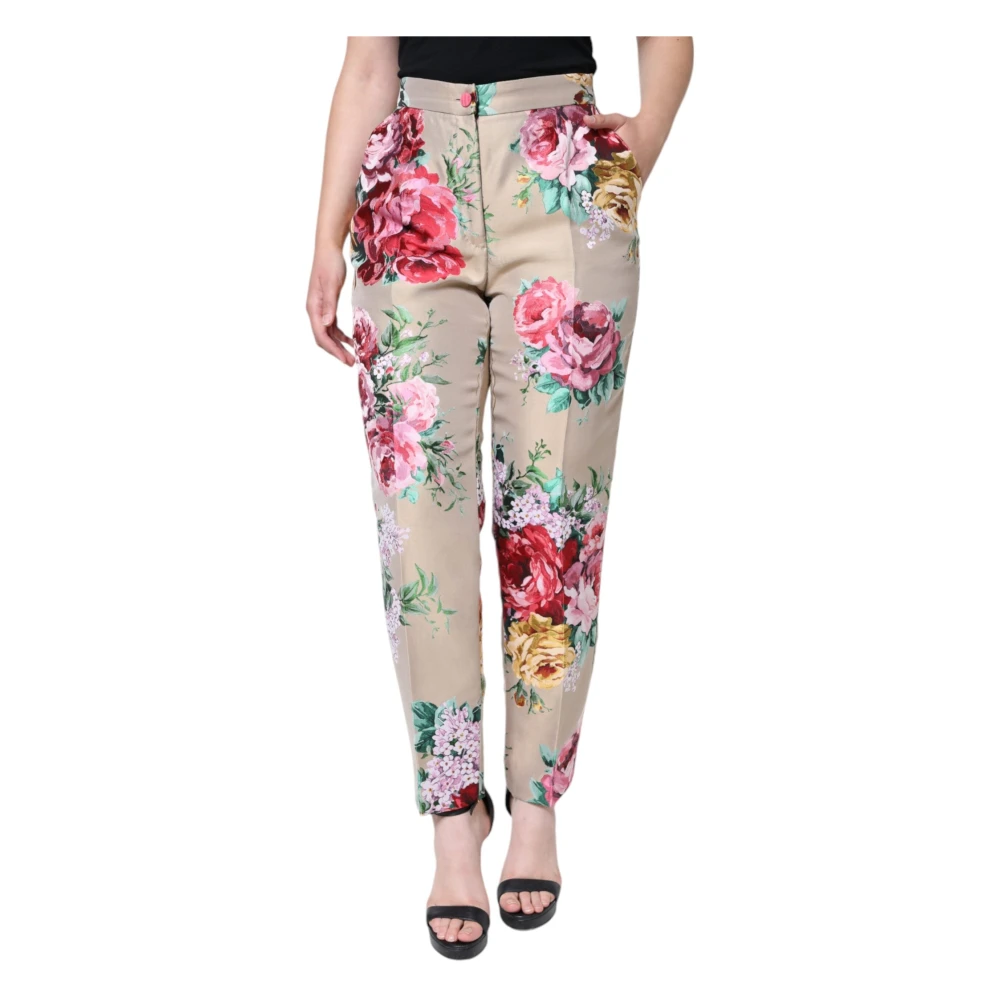 Dolce & Gabbana Femme Multicolor - Pantalon Fuselé Taille Haute - Pantalons - E - Taille: 44 Fr