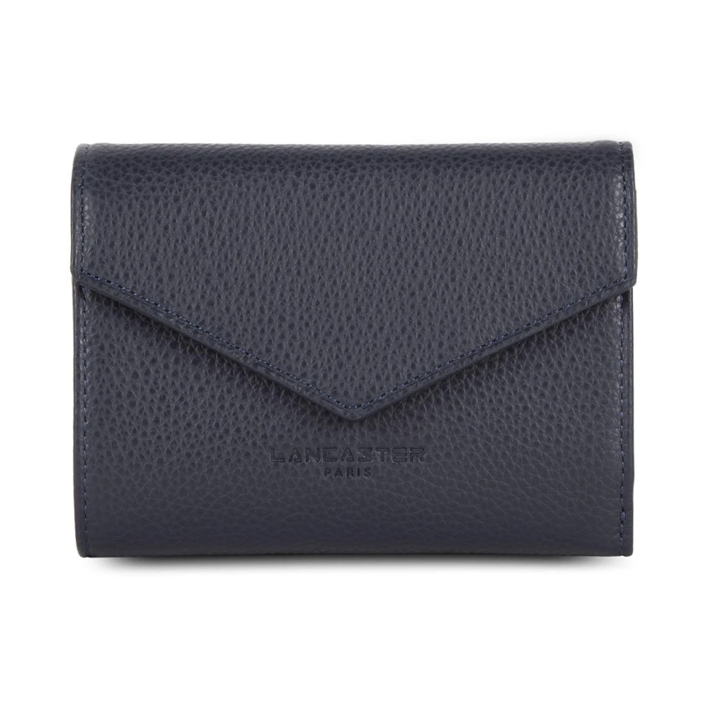 Lancaster Blue Wallets & Cardholders, Unisex, One Size, Leather Wallet With Flap And Snap Closure