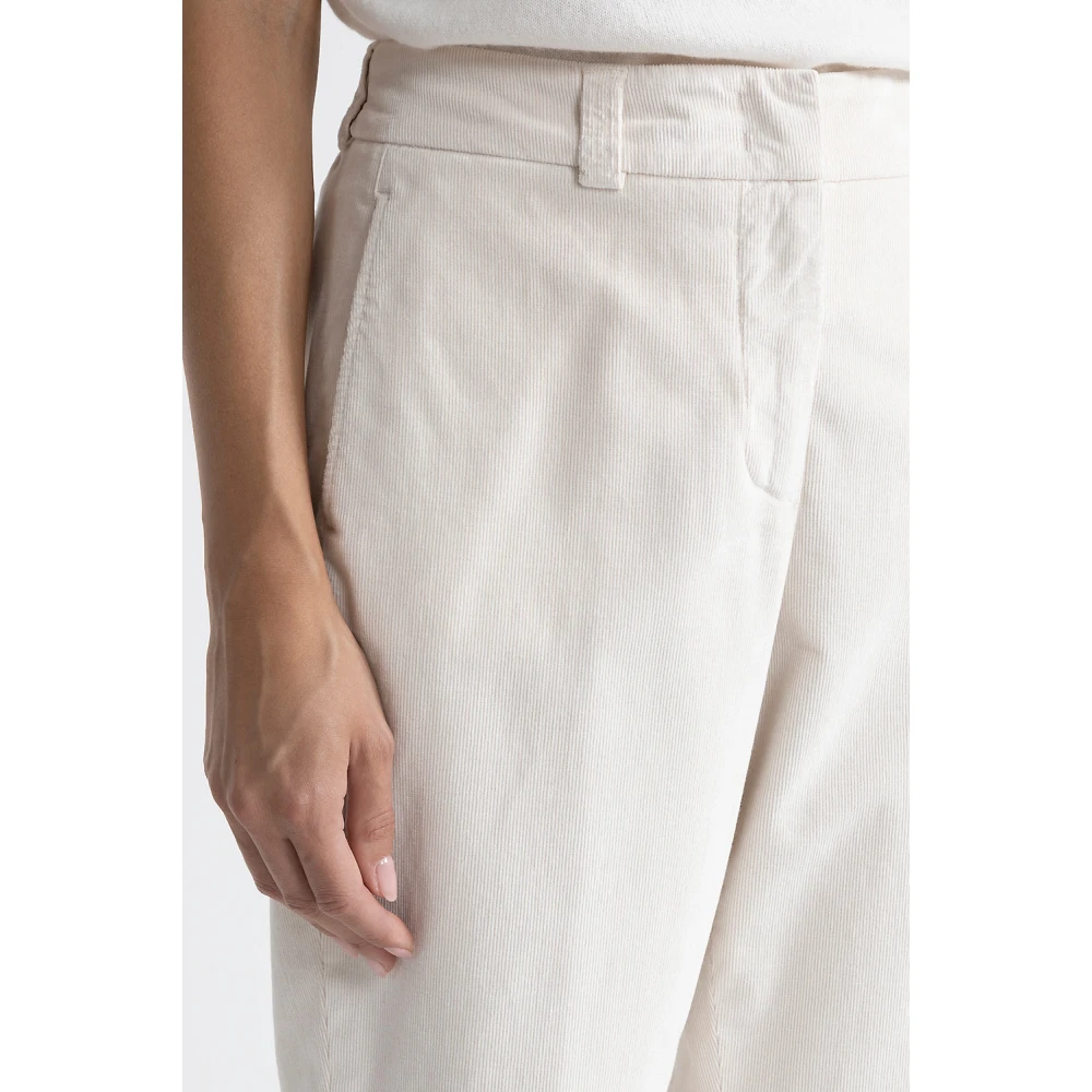PESERICO Needlecord wortelbroek White Dames