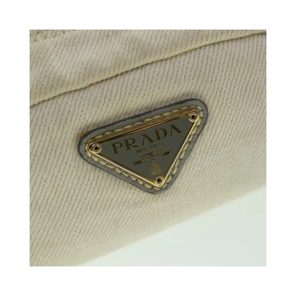Prada Vintage Pre-owned Cotton prada-bags White Dames