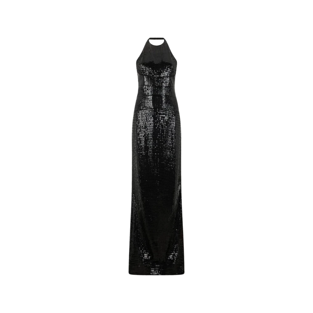 Roberto Cavalli Women's Black Gowns, Xs, Long Sequin Dress