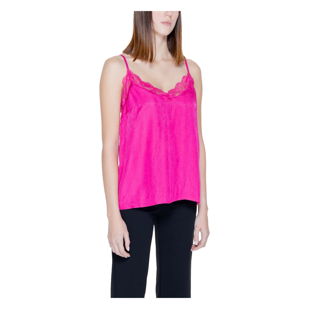 Vila Jacquard Singlet Lente Zomer Collectie Pink Dames