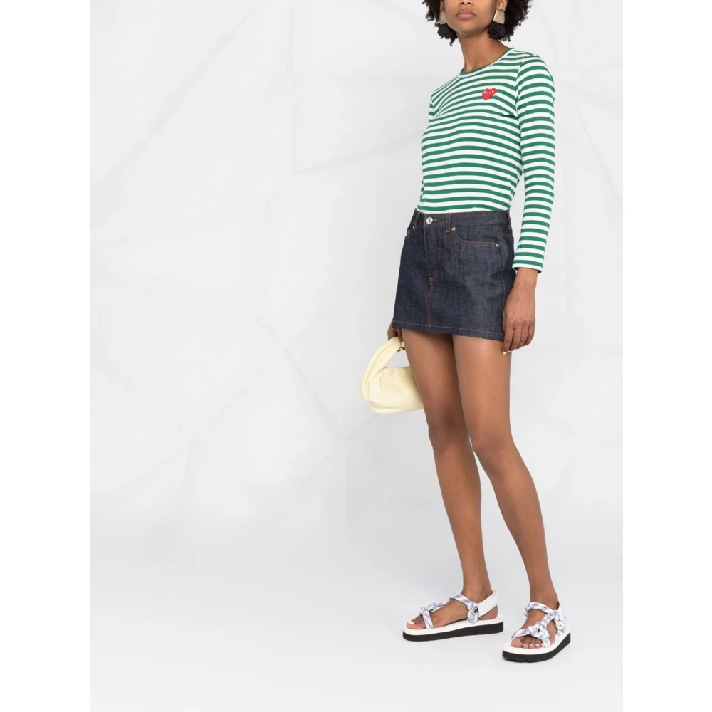 A.p.c. Blauwe Denim Rok met Ritssluiting Blue Dames