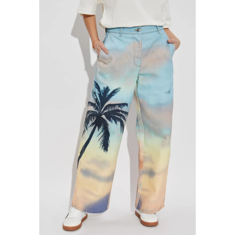 Palm Angels Jeans met print Multicolor Dames