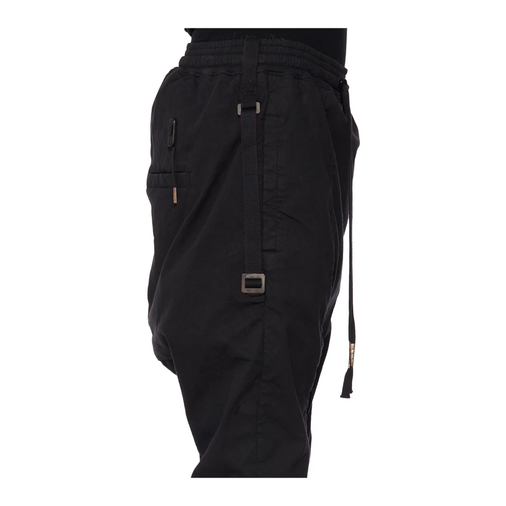 Boris Bidjan Saberi Katoenen en Linnen Broek Black Heren