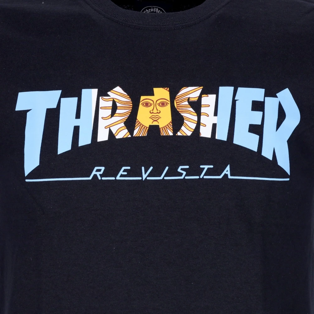 Thrasher Argentina Revista Tee Zwart Black Unisex