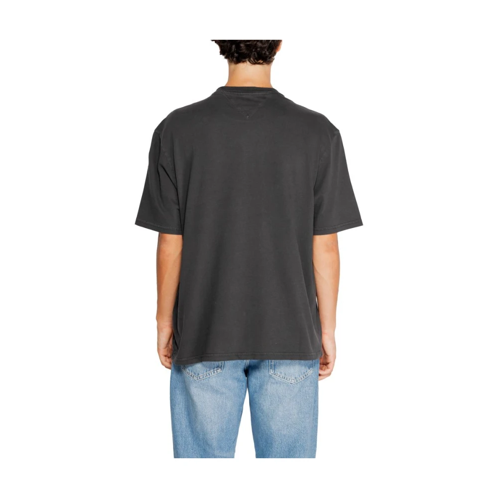 Tommy Jeans Zwart Katoenen Heren T-Shirt Herfst Winter Collectie Black Heren