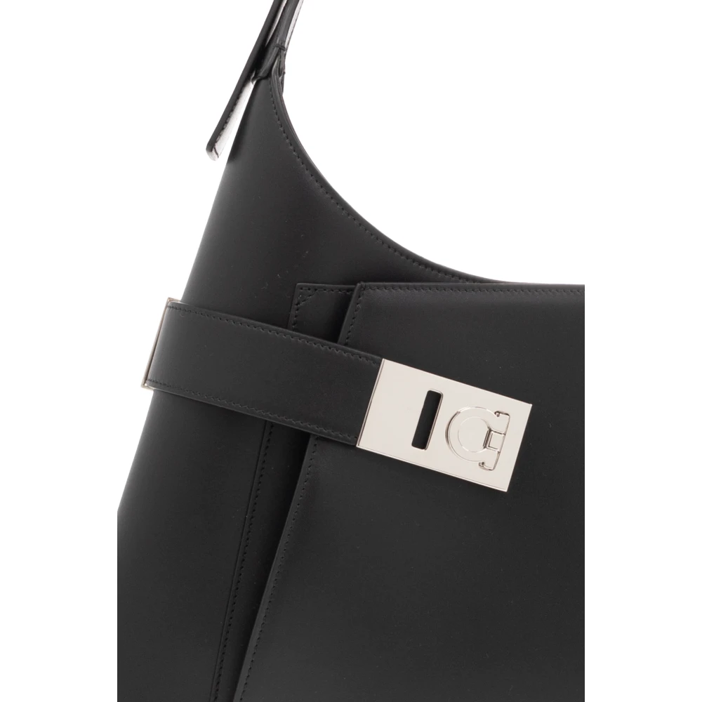 Salvatore Ferragamo Schoudertas Arch Black Dames