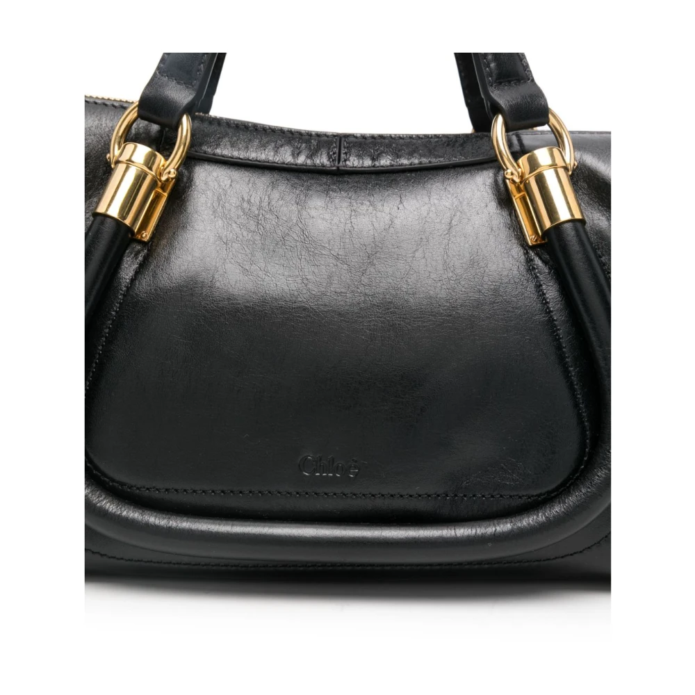 Chloé Zwarte Dubbele Handvat Paraty Tas Black Dames
