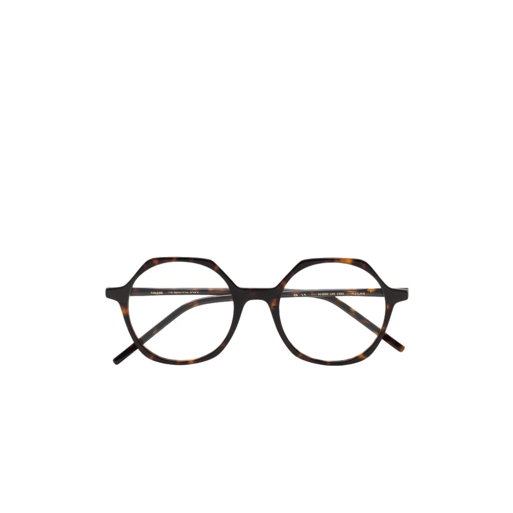 Kaleos Hexagonale Bril in Donkerbruin Acetaat Brown Unisex
