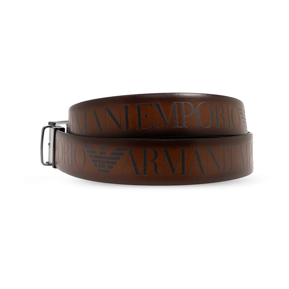 Emporio Armani Omkeerbare riem Brown Heren