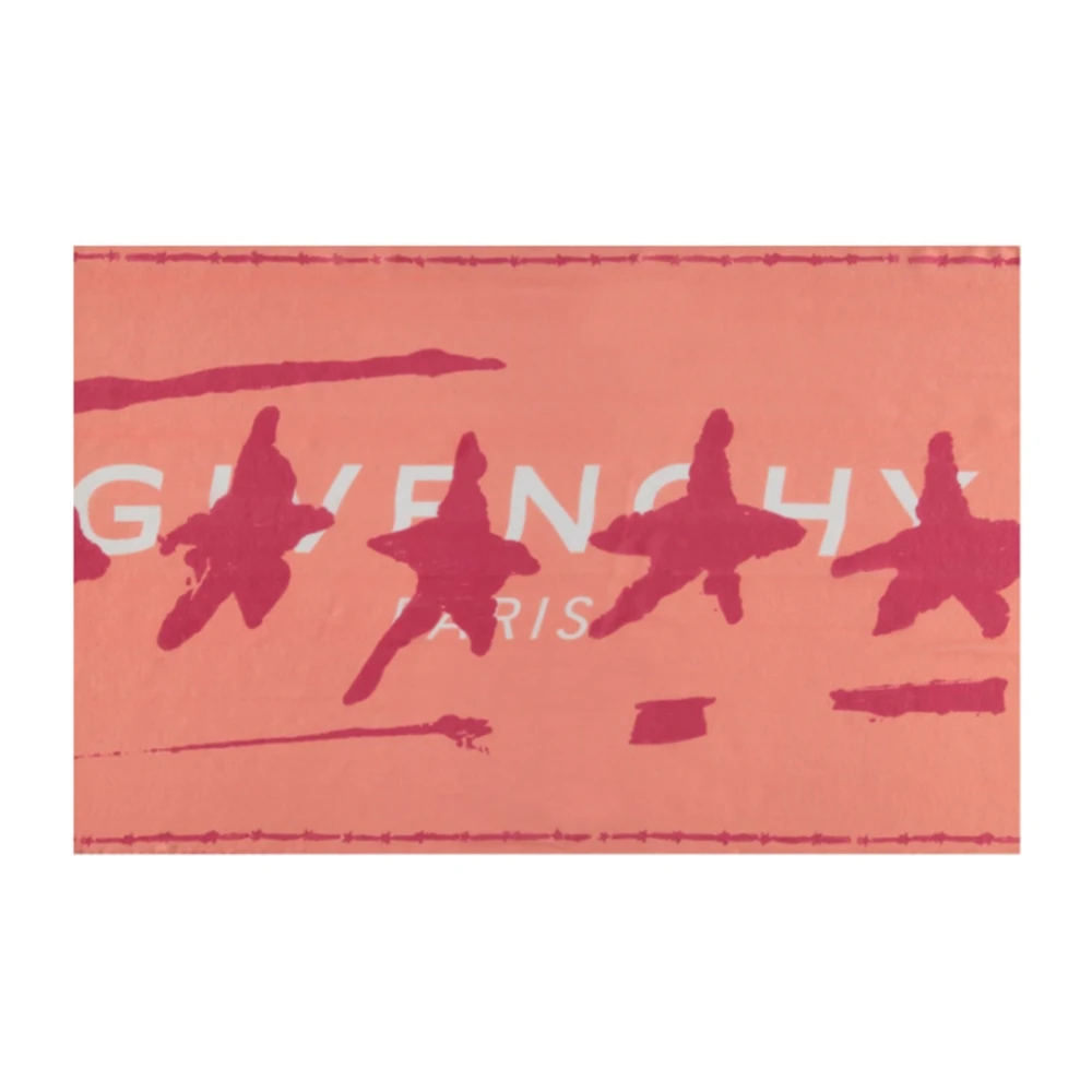 Givenchy Zijden Sjaal met Logodetail Orange Heren