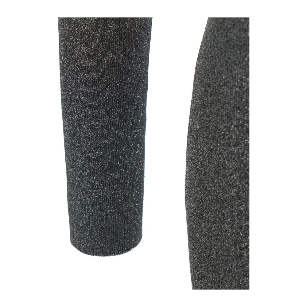Michael Kors Zilveren Glitter Gebreide Jurk Elegante Stijl Gray Dames