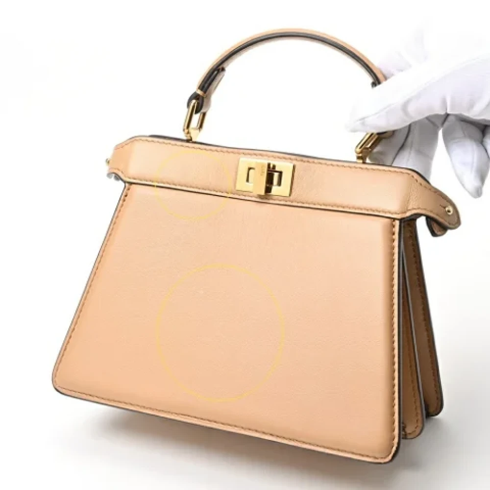 Fendi Vintage Pre-owned Canvas fendi-bags Beige Dames